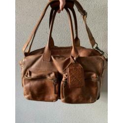 Cowboysbag The Bag cognac leer. 42 x 27 x 15 cm.