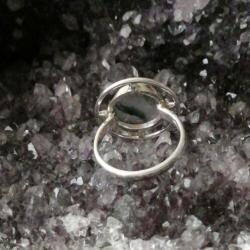 Zilveren 925 ring maat 17,5 met MosAgaat