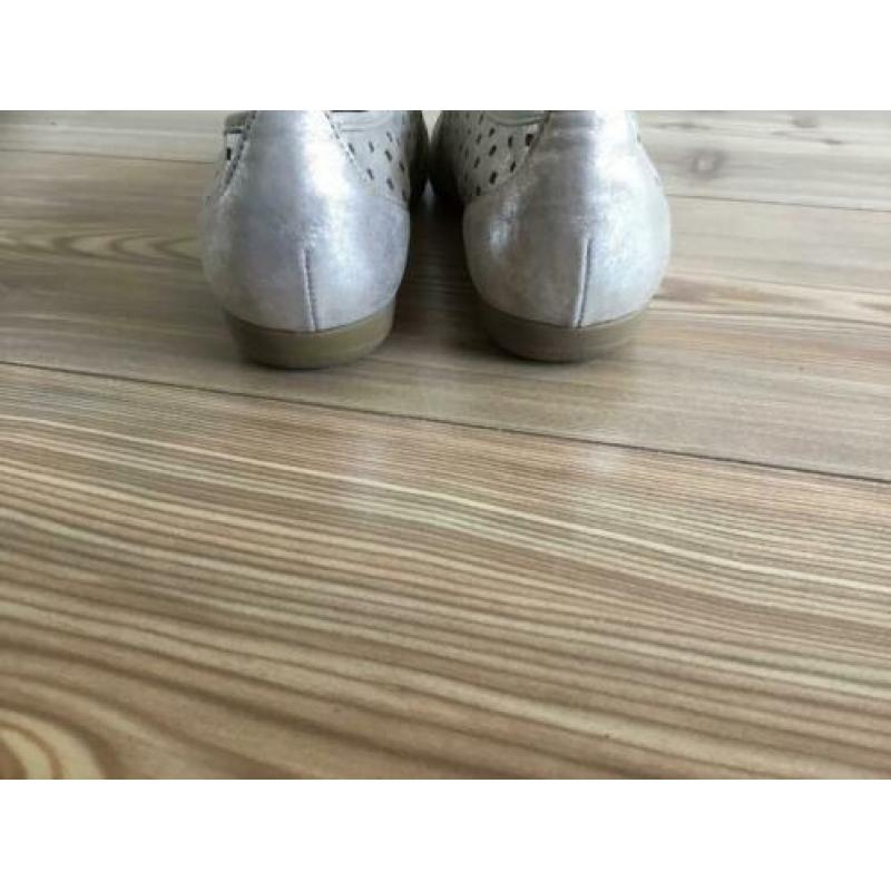 Gabor instappers ballerina loafers zilver maat 4 = 37 nieuw