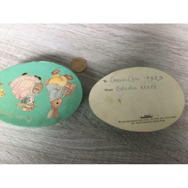 Leuk vintage Paas doosje haas kuiken 1985
