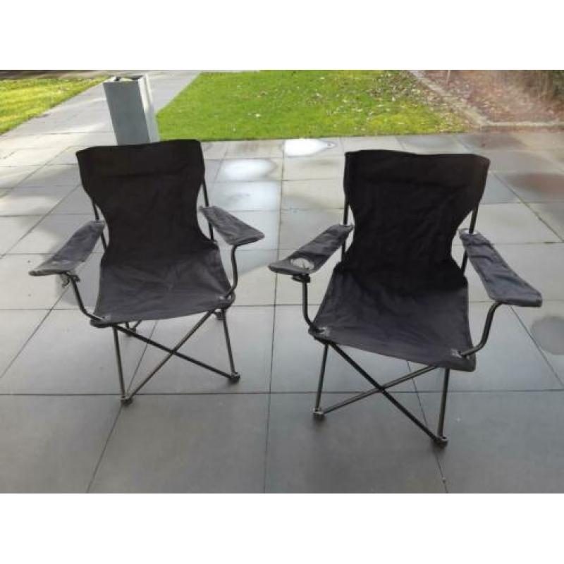 2 vouwstoelen klapstoelen met tas voor vissen of camping