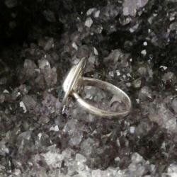 Zilveren 925 ring maat 17,5 met MosAgaat