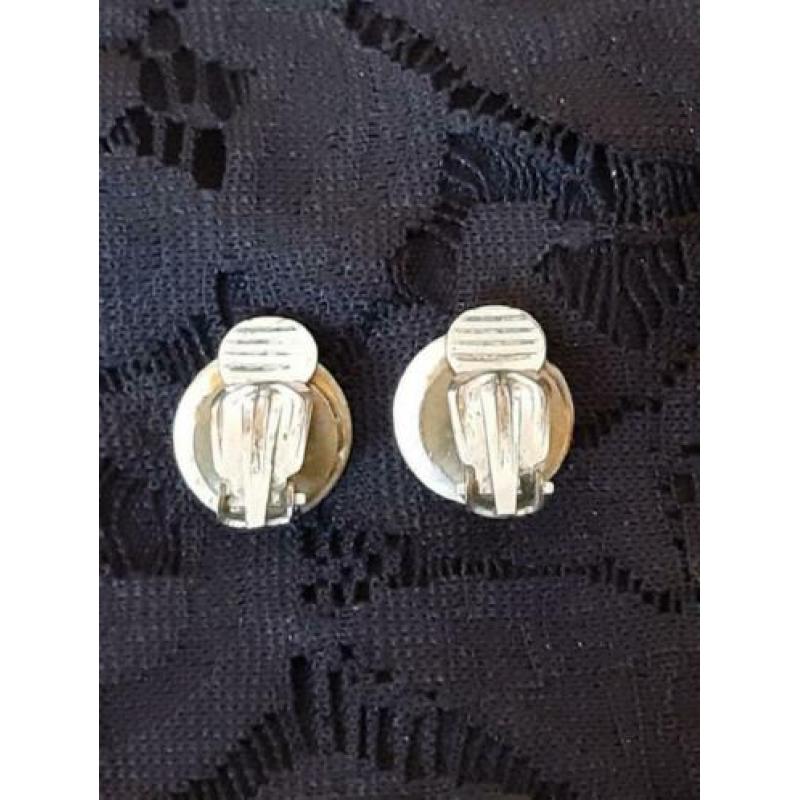 AANBIEDING kleine vintage parelmoer oorbellen