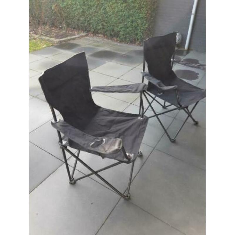 2 vouwstoelen klapstoelen met tas voor vissen of camping
