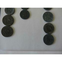 Duitsland, 18 versch. zinken muntjes 1940/1944