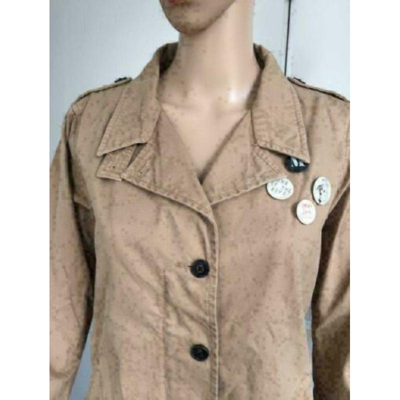C198 Maison Scotch: beige jasje jas blouse Maat 3=40=M