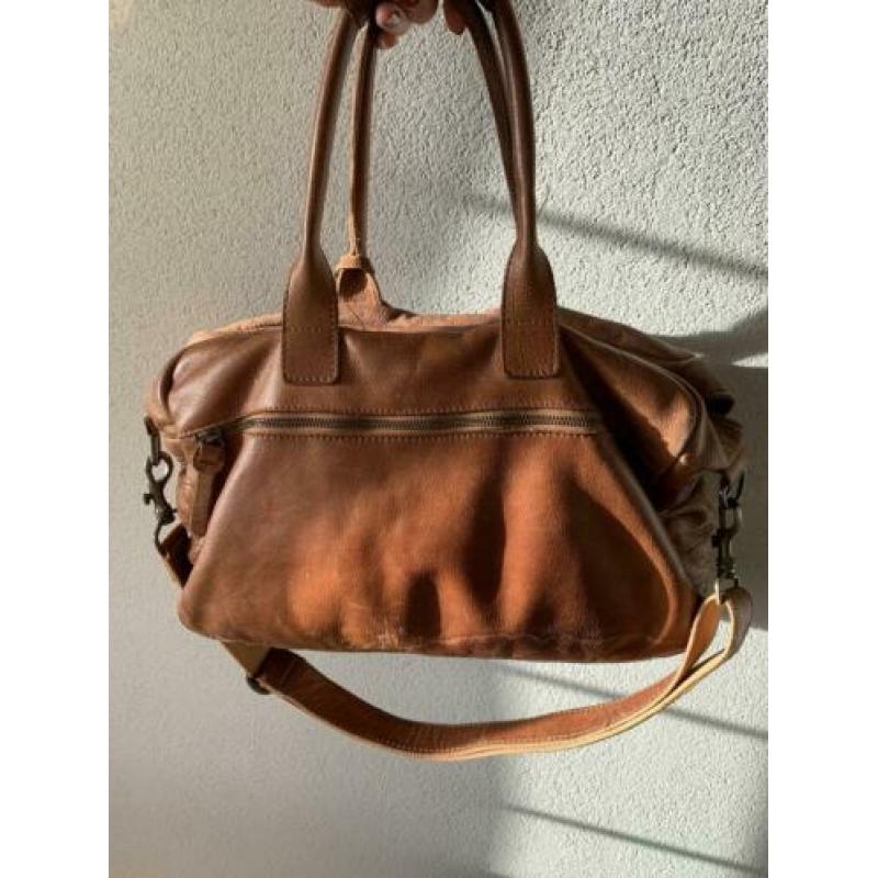 Cowboysbag The Bag cognac leer. 42 x 27 x 15 cm.