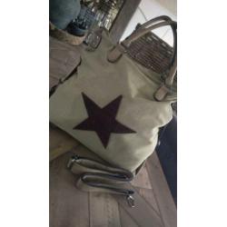 Super gave canvas tas met ster applicatie