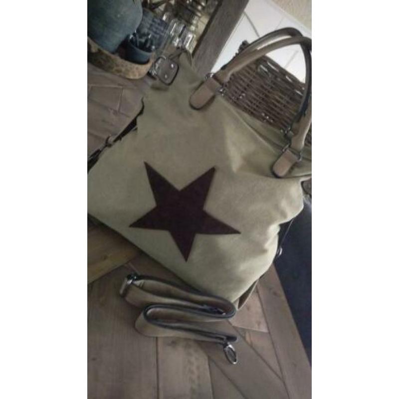 Super gave canvas tas met ster applicatie