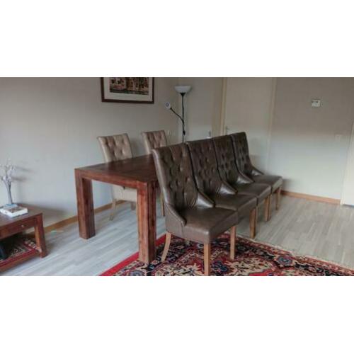 Eettafel + 6 stoelen
