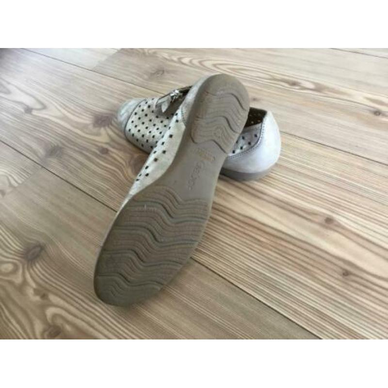 Gabor instappers ballerina loafers zilver maat 4 = 37 nieuw