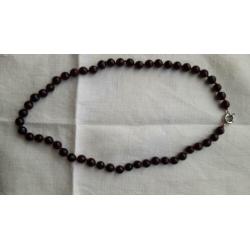 Rode granaat ketting - 50 cm lang