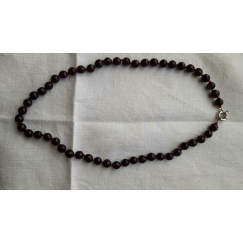 Rode granaat ketting - 50 cm lang