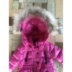 Moncler winterjas of ski-jas, maat 86, roze