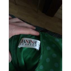 Vintage Janina Schreck 60s polkadot jurk - maat 36 - zijde