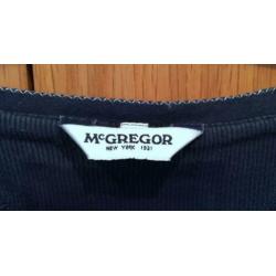 Mc. Gregor donkerblauw T-shirtje, V-hals met knoopjes medium