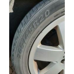 20 inch velgen met zomerbanden 265/45 R20