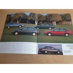 Folder Ford Escort 1993, USA uitvoering.