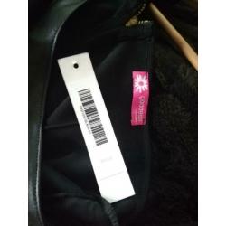 Goddess Londen Zwarte asymmetrische jurk 38 'm