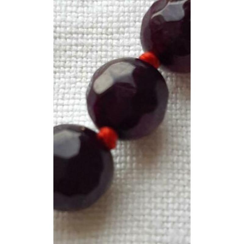 Rode granaat ketting - 50 cm lang