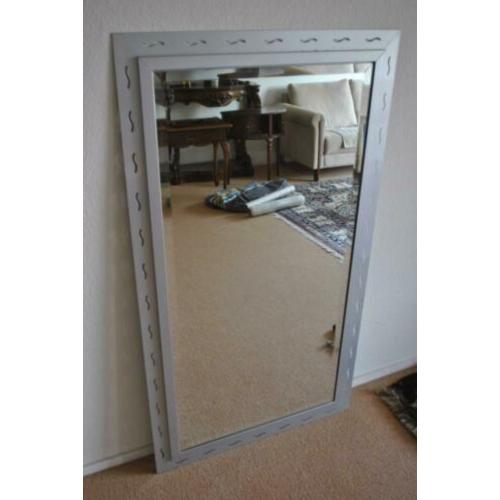 Spiegel (modern, metaal, geslepen glas)