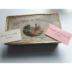 Spel vraag en antwoord uit begin 1900
