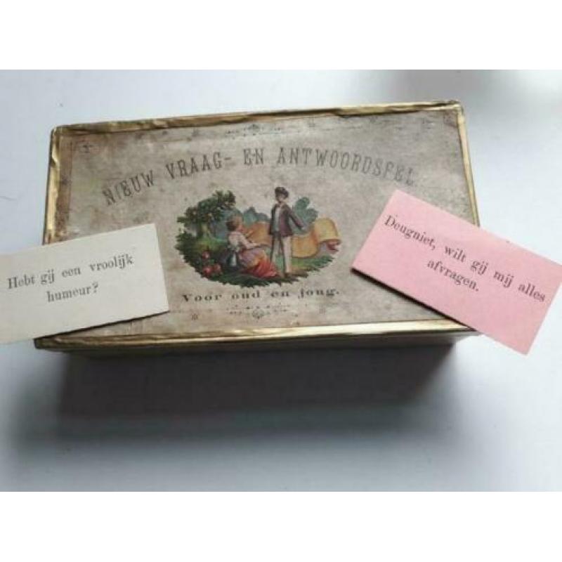 Spel vraag en antwoord uit begin 1900
