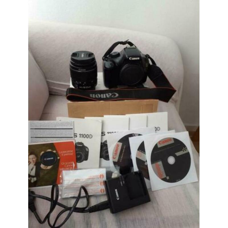 Canon 1100 d camera met lens 18_55 als goed