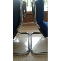 2 vette jaren 70 chroom buis fauteuils vintage retro