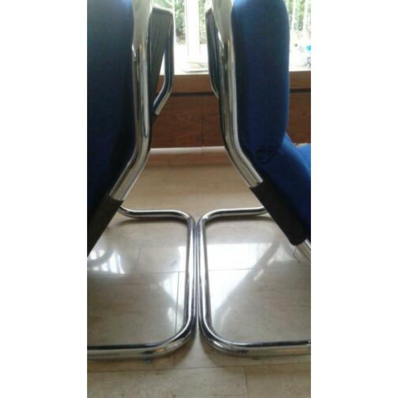 2 vette jaren 70 chroom buis fauteuils vintage retro