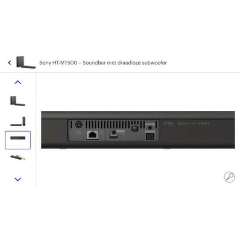 Sony HT-MT500 – Soundbar met draadloze subwoofer