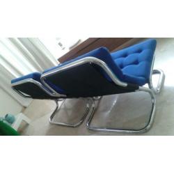 2 vette jaren 70 chroom buis fauteuils vintage retro