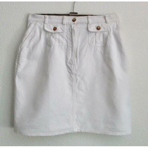 Witte katoen/linnen-mix rok van Scapa Jeans - mt 36