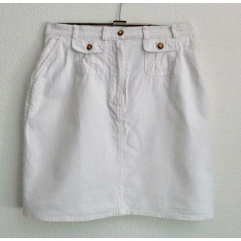 Witte katoen/linnen-mix rok van Scapa Jeans - mt 36