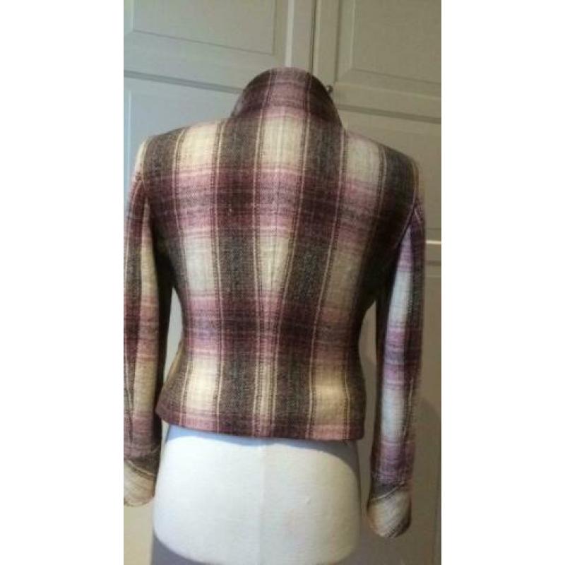 Strenesse geruit dames jasje colbert blazer maat 38 100% wol
