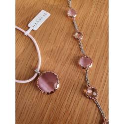 Ti sento roze portofino armband en kettinghanger € 90,00