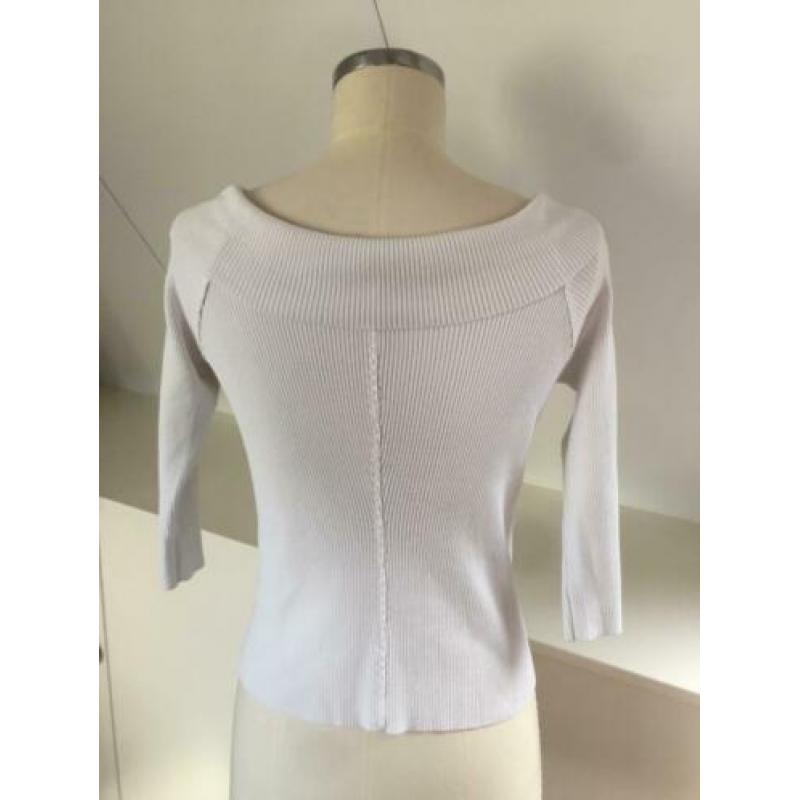 DIDIER PARAKIAN grijs wit vest vestje 36 CHCS