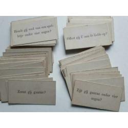 Spel vraag en antwoord uit begin 1900
