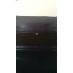 imitatie leren broek blauw Maat M