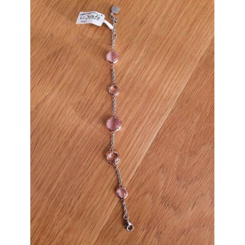 Ti sento roze portofino armband en kettinghanger € 90,00