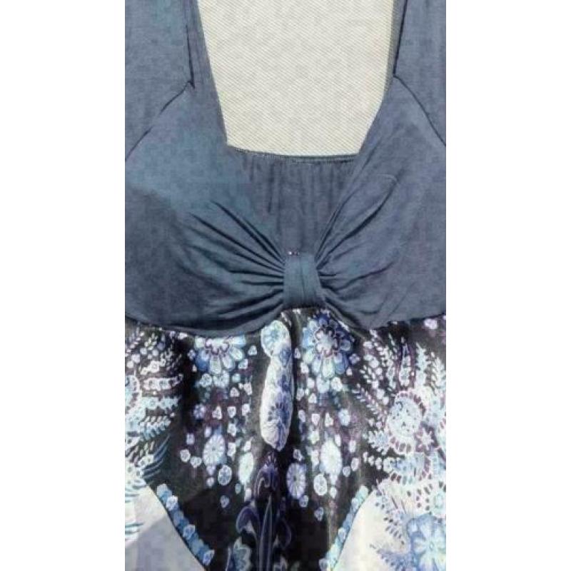 prachtig steenblauw paars tuniek mt S
