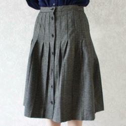Vintage rok zwart wit houndstooth