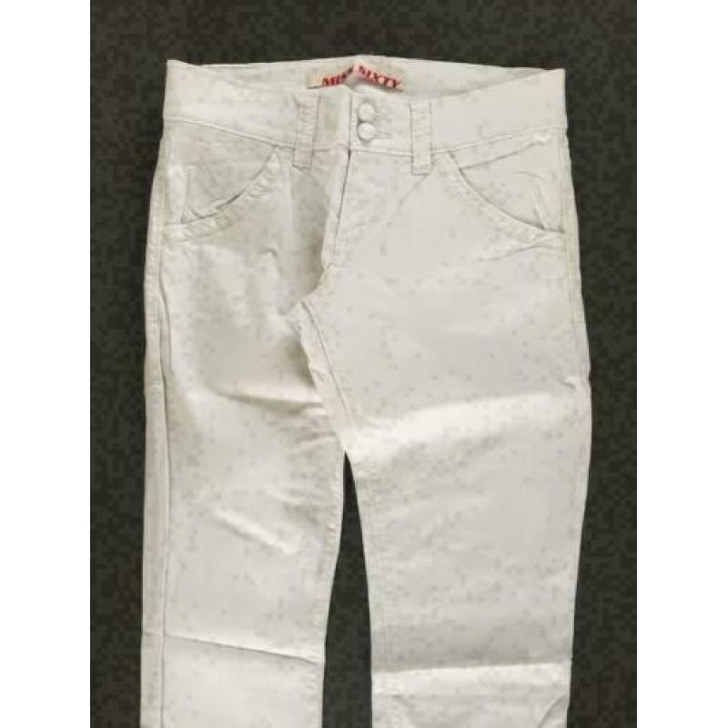 B489 MISS SIXTY spijker broek jeans gebr.wit Maat W28=36=S