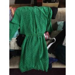 Vintage Janina Schreck 60s polkadot jurk - maat 36 - zijde
