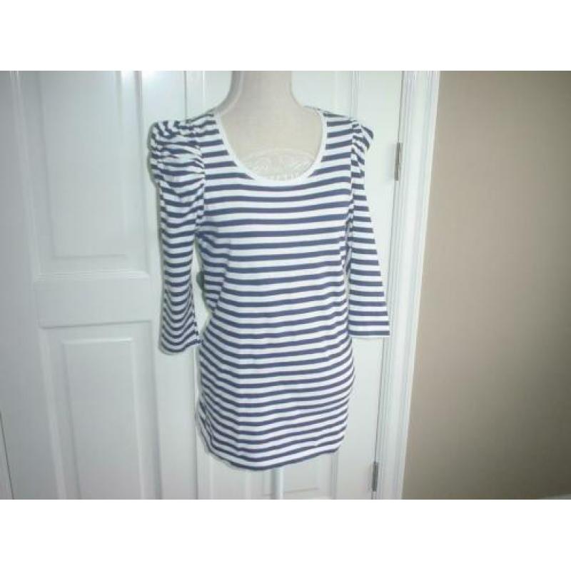 Dames marine bretons streepje shirt top maat L / XL.