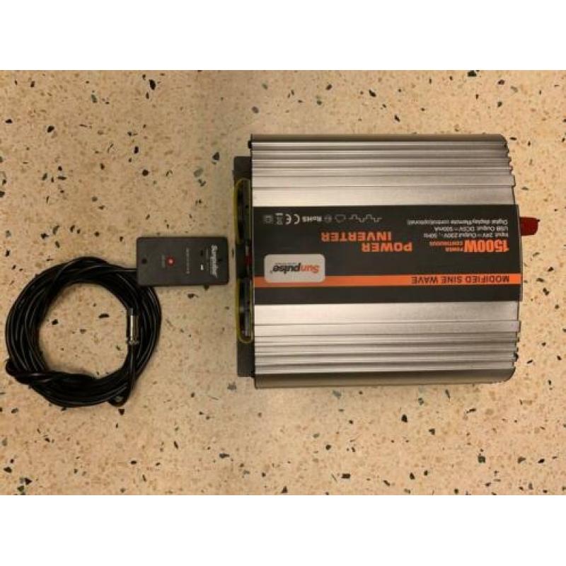 Omvormer 24V / 230V - 1500 watt incl Remote Control