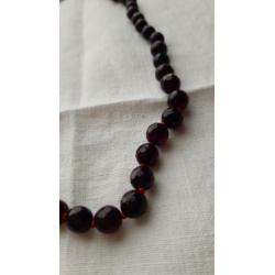 Rode granaat ketting - 50 cm lang
