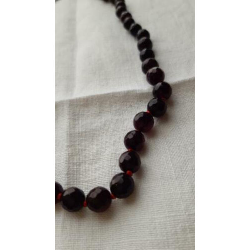 Rode granaat ketting - 50 cm lang