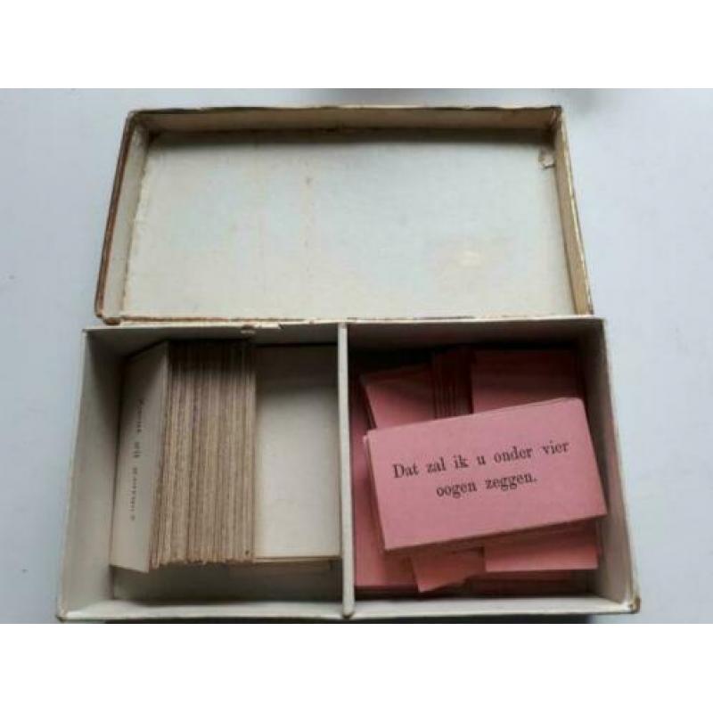 Spel vraag en antwoord uit begin 1900