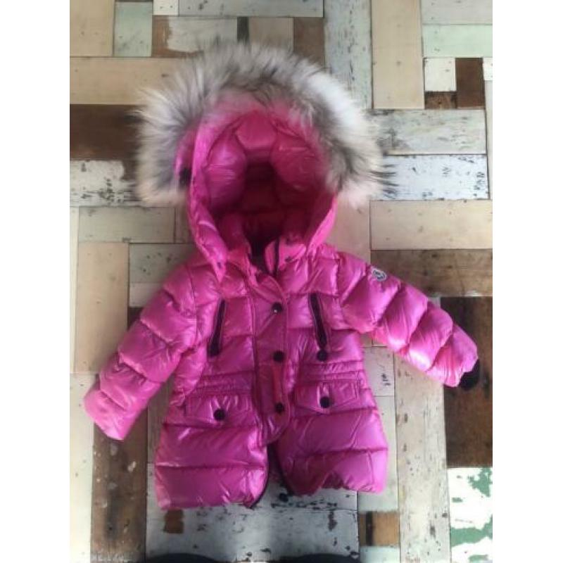 Moncler winterjas of ski-jas, maat 86, roze